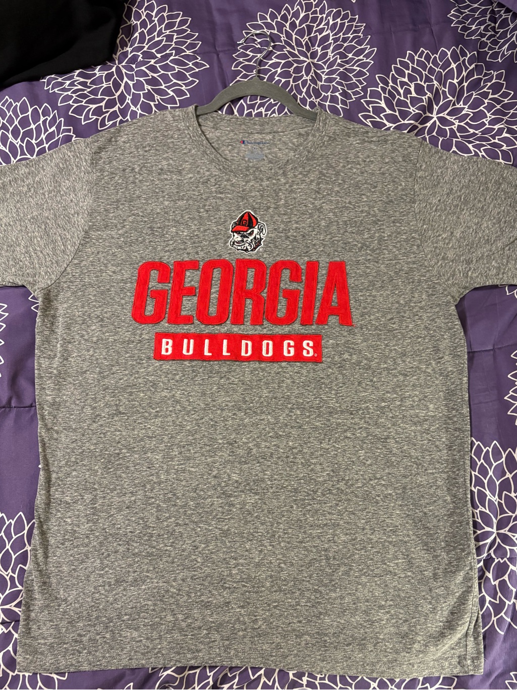 Uga Champion Brand T Shirt Stitched On Logo